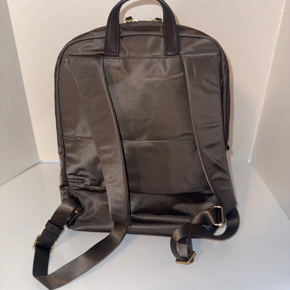 Tumi Olive Brown Nylon Backpack with Silver Hardware main image 4